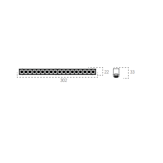 Lampada lineare Enil UGR inferiore a 19